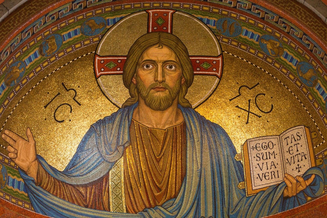 Jesus Christ fresco in church