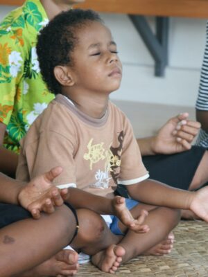 Child meditating
