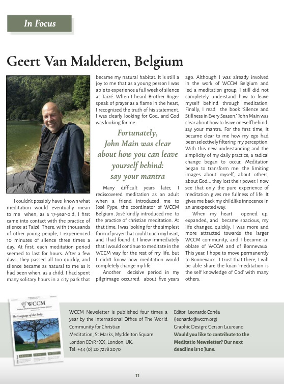 Screenshot Geert In Focus newsletter